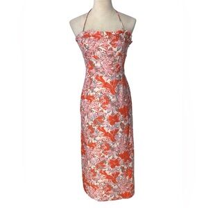 Free People Beach Party Floral Linen Midi Sundress NEW